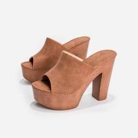 Tacones altos con punta abierta a la moda para mujer con entrega en forma de gota de agua - details 3