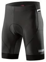 Pantalones cortos de ciclismo acolchados para hombre, informales, elásticos y transpirables con cintura elástica con letras para bicicleta de montaña al aire libre en verano - details 6