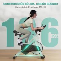 Bicicleta Estática para Interior, Bicicleta Estacionaria con Resistencia Magnética Ajustable, Bicicleta Estacionaria con Pantalla LCD y App, Capacidad de Carga de 136 kg - details 4
