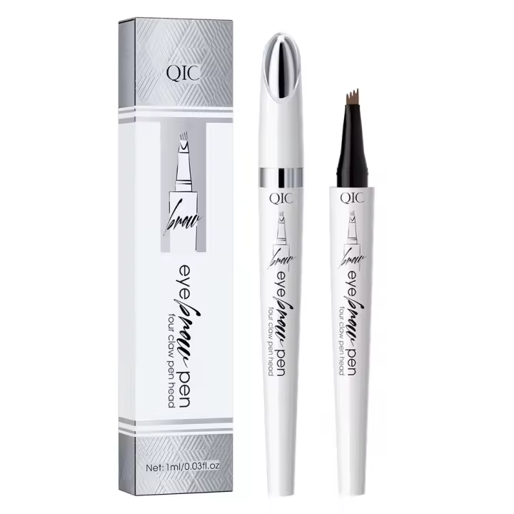 Bolígrafo de cejas microblasings para mujer, lápiz de cejas líquido de boceto fino duradero, 4 Puntas de horquilla - 1