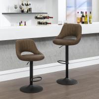 Taburete de Bar con Resaldo Diseño de Juego de 2 Taburete Giratorio 360° Altura Ajustable - details 10