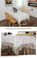 Mantel de Encaje de Algodón Bordado YOMDID Ideal para Decoración de Hogar, Boda, Mesita de Mesa de Navidad - details 5
