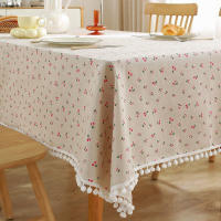 Mantel de Pino Verde Impreso Cubierta de Mesa de Algodón para Cocina y Comedor Decoración de Picnic - details 13