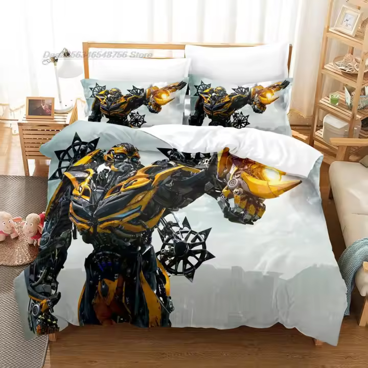 Juego de Ropa de Cama Transformadores con Estampado 3D de Anime Kawaii - 1