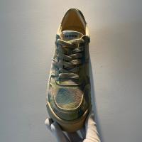 Zapatos hechos a mano de piel de vaca de primera capa con plataforma retro de camuflaje Forrest Gump - details 9