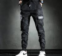 Camouflage Men Spring and Autumn Thin New Slim-fit Korean Version Elastic Waist Fashion Trend Bunched Feet Cargo Pants - details 14