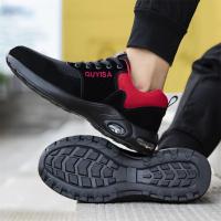Zapatos de Trabajo para Hombres Cinturón de Aire con Cordón Elástico Material de Cuero - details 40