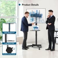 Soporte TV Ruedas para Televisión de 23 a 60 Pulgadas, Soporte TV Móvil con Estante para Portátil y Altura Ajustable, Carga Máx. 25 kilos y 400x400 mm - details 3