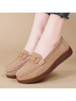 Zapatos Planos de Cuero Auténtico para Mujeres Mayores Suaves y Cómodos, Sin Cordones, Zapatos de Tela Suave para Primavera y Verano - details 5