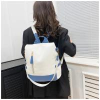 Mochila impermeable de tela Oxford con costuras para mujer, antirrobo, cremallera trasera, mochila escolar para niñas, mochila informal de viaje de un solo hombro - details 13