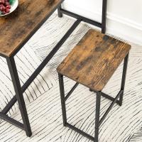 Taburete de Bar, Juego de Dos Taburetes de Bar, Taburetes de Cocina con Reposapiés de Diferente Altura, Estructura Metálica, Cantos Suaves, para Cocina, Comedor, Sala de Estar - details 6