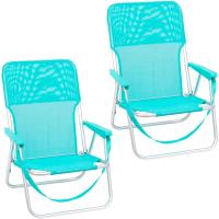 Sillas de Playa Plegables Ligeras Fijación Baja y Posición Portátil para Acampar, Piscina, Balcón o Jardín Agua Salada Exterior - details 0