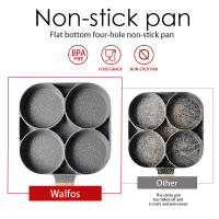 Walfos 2/4 Hole Non-Stick Frying Pan Thickened Omelet Pans Egg Burger Pancake Pot Ham Steak Pots Breakfast Maker Cookware - details 1