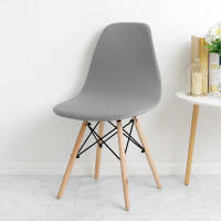 Funda de silla de concha de Color sólido, fundas elásticas baratas para sillas con respaldo corto, fundas de asiento de comedor impresas para el hogar, Bar, Hotel, fiesta y banquete - details 7