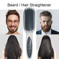 Fast Heating Anti Scald Beard Straightening Comb for Men Professional Hair Styling Straightener Brush for Women Auto Shutoff - details 2