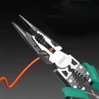 Alicates peladores multifuncionales especiales para electricista, divisor de cables, tijeras de desconexión, alicates de corte de cables de presión - details 5