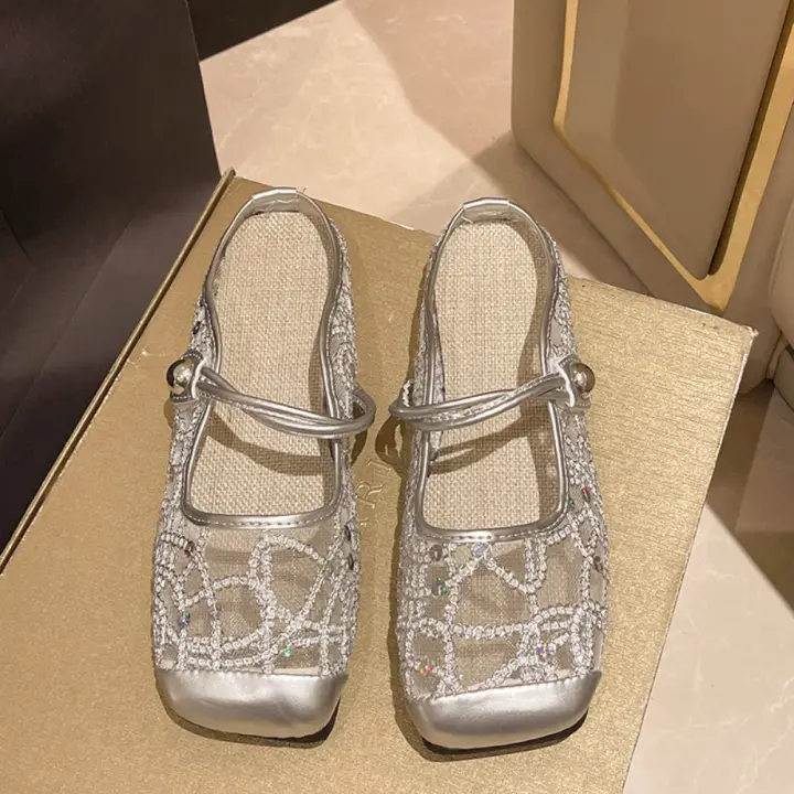 Sandalias de Malla Müller Zapatillas de Moda de Verano para Mujeres Zapatos de Cabeza de Bolsa Xiaoxiangfeng - 1