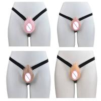 Empaque privado SEXY Vagina artificial usable Castidad Plug anal dorado Simulación de parte inferior femenina con 4 anillos de tamaño Jaula de abstinencia Gay 18+ - details 1