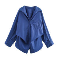 OUWU Blusa de algodón informal para mujer, ropa de otoño, con rayas y manga de murciélago - details 5