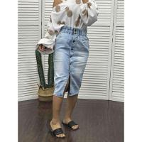 Falda vaquera De Cintura Elástica para mujer, Paquete De Falda De Cadera, Moda europea Y americana - details 4