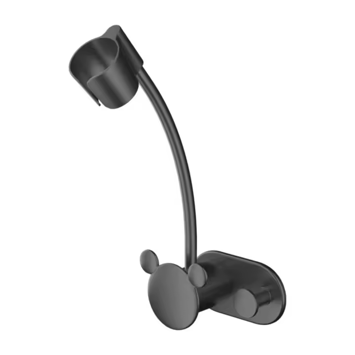 Soporte ajustable para secador de pelo, sin perforación, soporte de carga fuerte, soporte para soplador, estante de almacenamiento para el baño montado en la pared duradero - 1