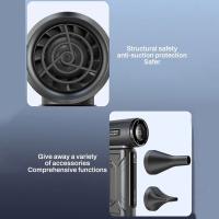 Mini ventilador turbo jet con pantalla LED, 100 velocidades ajustables, recargable, soplador de aire eléctrico de alta velocidad y bajo ruido - details 10