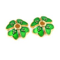 Tapetes de Flores de Brasso Dorado 18K 30PCS Accesorios de Joyería DIY de Alta Calidad - details 57