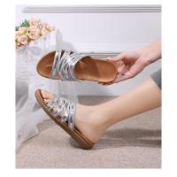 2025 Sandalias planas transpirables con diamantes de imitación - Zapatos de verano cómodos y bohemios para mujer para la playa, fiestas y uso diario, elegante moda primavera-verano - details 9