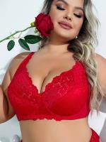Sujetador Ultrafino Elegante para Mujeres de Talla Grande con Detalle de Lazo, Aro, Sin Relleno, de Poliamida y Elastano Tejido - Lavable a Mano - details 3