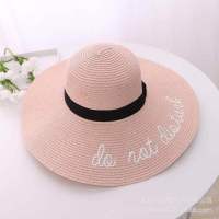 Gorra de Sol Protectora Grande con Estilo Playa Gorra de Paja con Visera Bordada para Mujeres - details 9