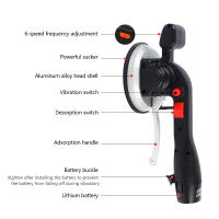Máquina de nivelación de azulejos con batería, 12.000 rpm, máquina de vibración para baldosas, máx. 100 kg, 6 velocidades m/batería - details 6