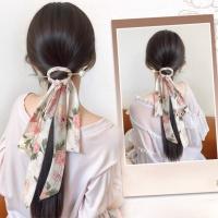 Horquilla de perlas, cinta de flores, cola de caballo en capas, extensión de cabello, cola de caballo, postizo, hada suave, cola de caballo larga y recta, peluca - details 12