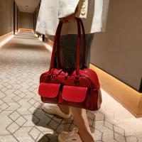 Bolso de mano de moda informal de cuero de PU vintage con diseño de doble bolsillo para mujer - details 23