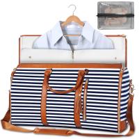 Traje plegable de las mujeres bolsa de viaje multifuncional de gran capacidad de gran PU bolsa de equipaje de mano - details 7