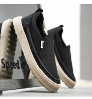 Zapatos de Lona para Hombres 2025 Nuevos Zapatillas Negras Versátiles de Moda - details 9
