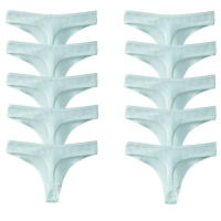 10PCS Conjunto De Bragas De Algodón Para Mujer Estilo Deportivo Y Sexy Transpirables Cómodas Y Suaves G-Strings En Rayas - details 16