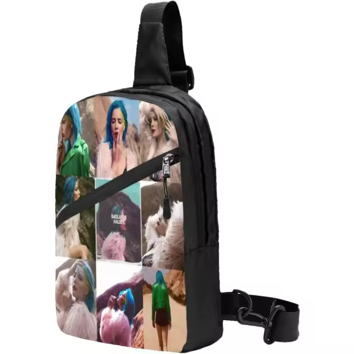 Bolso NEGRO, mochila de hombro multifuncional plegable, mochila de viaje NEGRO, bolso de pecho adecuado para senderismo y ciclismo Halseys - 1