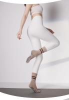 Calcetines de yoga de algodón tipo toalla con rayas de punto de silicona antideslizantes para mujer, cálidos, para pilates, con agarre, tipo tripulación. - details 19