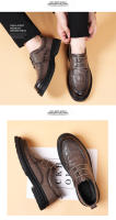 La primera capa de piel de oveja de los zapatos casuales de cuero para hombre, vestido de negocios de cuero genuino. - details 13