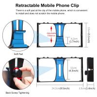 PULUZ 4 en 1 Vlogging Transmisión en vivo Smartphone Video Rig + Kits de luz LED para selfies con anillo de 4,7 pulgadas y 12 cm con micrófono + soporte para trípode + cabezal de trípode con zapata fría para iPhone, Galaxy, Huawei, Xiaomi, HTC, LG, Google - details 2