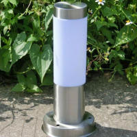 Luz de césped al aire libre de acero inoxidable H30cm H45cm, sombra blanca E27, iluminación de camino de jardín, lámpara de paisaje de poste Exterior para patio - details 0