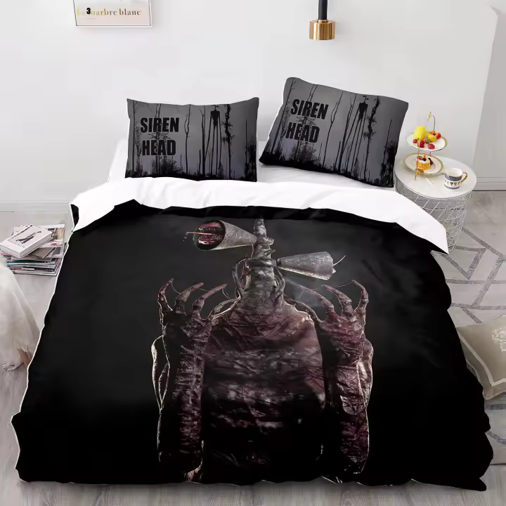 Juego de Ropa de Cama de Sirena 3D Cubierta de Edredón, Funda de Almohada, Acolchado de Rey y Reina - 1