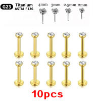 Pendientes pequeños de titanio g23 para mujer, joyería corporal, labret de piercing, 20/18/16g, 10 Uds., venta al por mayor - details 10