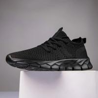 zapatos informales Unisex a la moda, calzado ultraligero de talla grande, zapatillas cómodas antideslizantes para exteriores, zapatos de malla transpirable para hombres - details 1