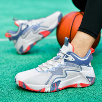 Zapatillas de baloncesto de gran tamaño para hombre, calzado deportivo transpirable con malla antideslizante y absorbente - details 1
