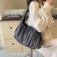 Bolso de hombro versátil de Color sólido suave no tejido para mujer, bolso de viaje Simple y de moda para las 4 estaciones - details 21