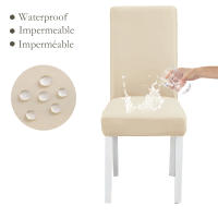 DUDUME Funda de tela impermeable para silla, cubierta elástica de LICRA suave para asiento de oficina, cocina, comedor y boda - details 8