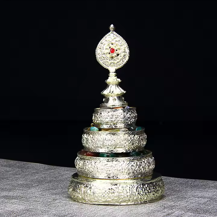 Producto Buddha Hall Placa de aleación de cobre pequeña de 4 pulgadas Cuatro filas más Manzha Roman Zha - 1