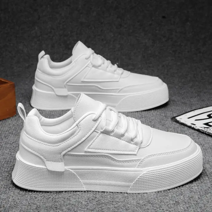 Zapatos Blancos para Hombre Par Informal de Monopatín Cómodos Moda en Talla Grande 39-47 - 1