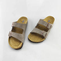 Sandalias al aire libre de una palabra, zapatos de playa, zapatos de hombre, zapatos de mujer, zapatillas de cuero genuino, verano bajo - details 25